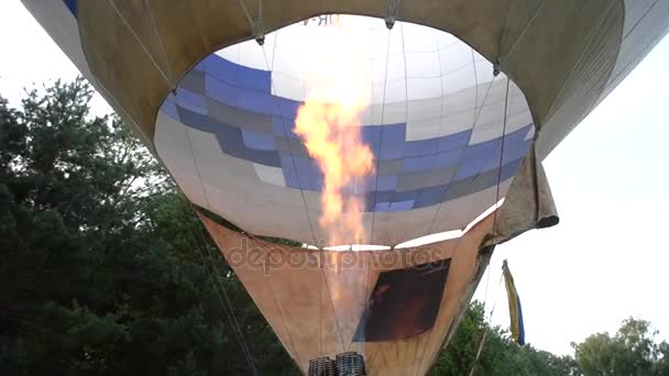 Air ballooning ogień gaz, ogrzewanie - Materiał filmowy, wideo