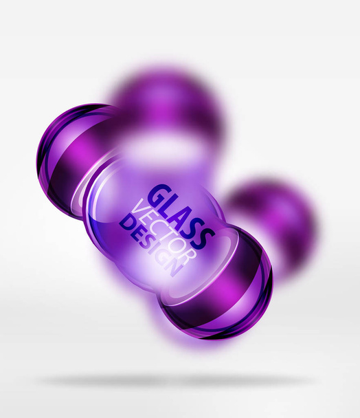 3d techno glass bubble design - Vetor, Imagem