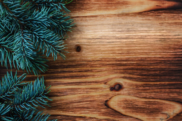 Sarj a karácsonyfa a fa háttérben. a szöveg helyére. cjpy tér - Fotó, kép