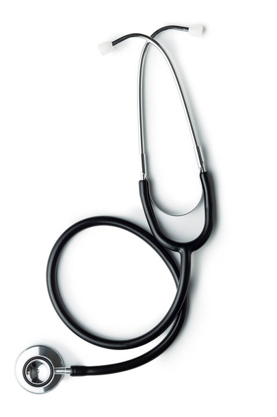 Black medical stethoscope. - Foto, Imagen