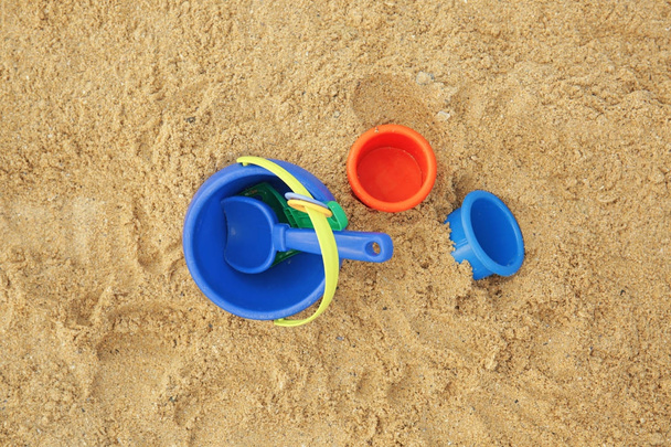 Children's beach toys on sand - Fotografie, Obrázek