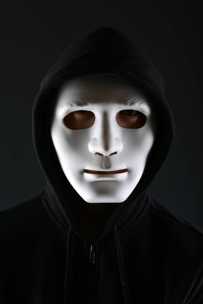 Anonymous social masking or halloween concept. - Foto, afbeelding