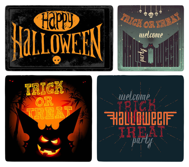 Halloween bannerek gyűjteménye - Vektor, kép