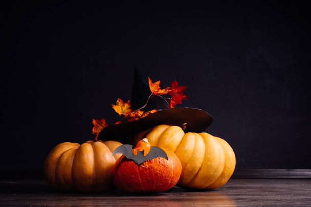 a few small pumpkins in the scenery for Halloween - 写真・画像