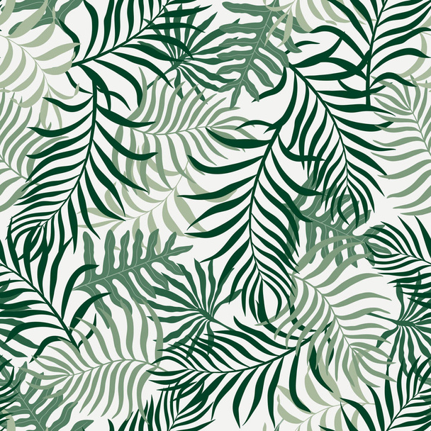 Tropical background with palm leaves.  - Wektor, obraz