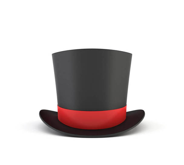 3d rendering of a illusionists black hat isolated on a white background. - Foto, Imagem