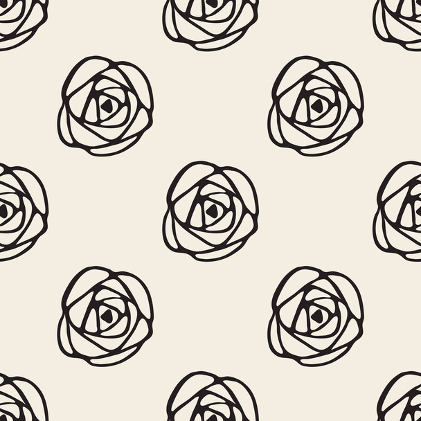 bezszwowe monochromatyczne streszczenie Róża tło wzór - Wektor, obraz