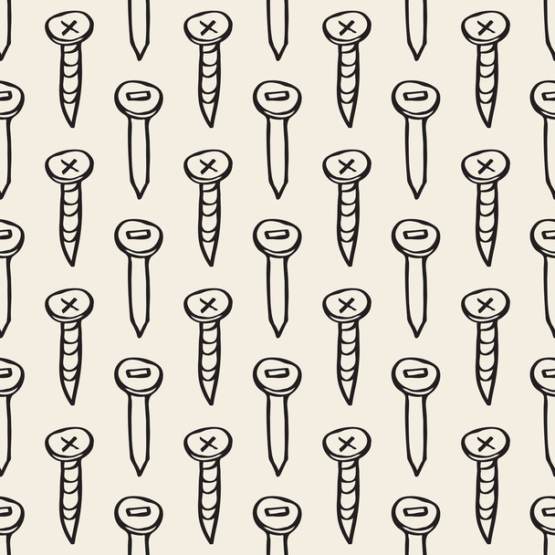 seamless monochrome equipment tool pattern background - Vector, Image