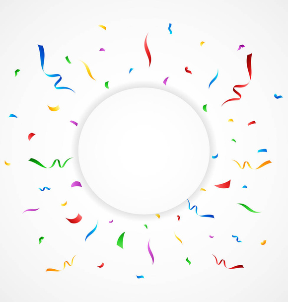 vektör çizim ile renkli konfeti kutlama - Vektör, Görsel