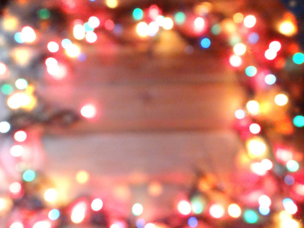 μαλακό αφηρημένα φόντο θολή Χριστούγεννα φώτα γιρλάντα - Φωτογραφία, εικόνα