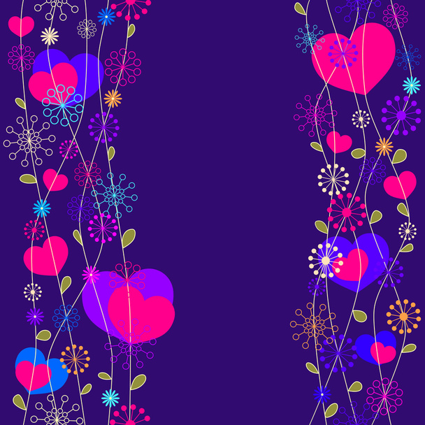 Romantic floral background, seamless - Vector, Image