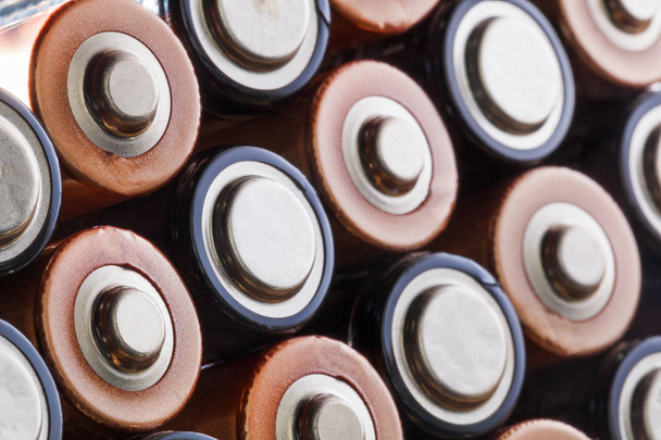 Closeup of AA batteries  - Foto, afbeelding