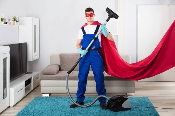 Janitor Cleaning Carpet   - 写真・画像