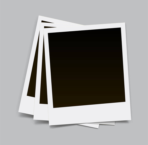 Photo frame with shadow on an isolated background - stock vector. - Vektör, Görsel