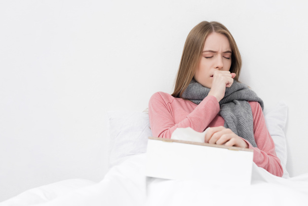 Sick girl catch cold - Photo, Image