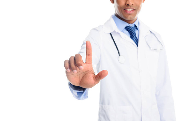 apuntando doctor masculino
 - Foto, Imagen