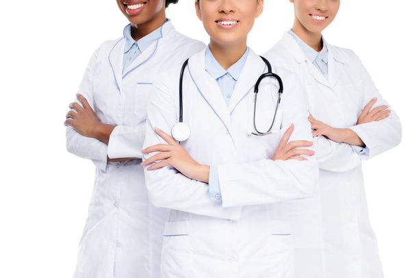 női orvosok keresztezett karokkal - Fotó, kép