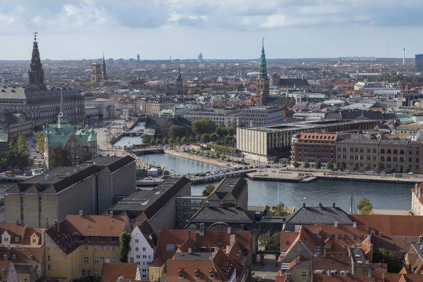 Aerial view of the city of Copenhagen - Denmark - Foto, Imagen