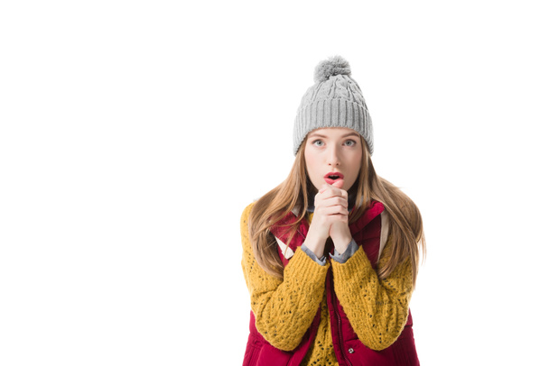 kış giysileri içinde bir kadın - Fotoğraf, Görsel