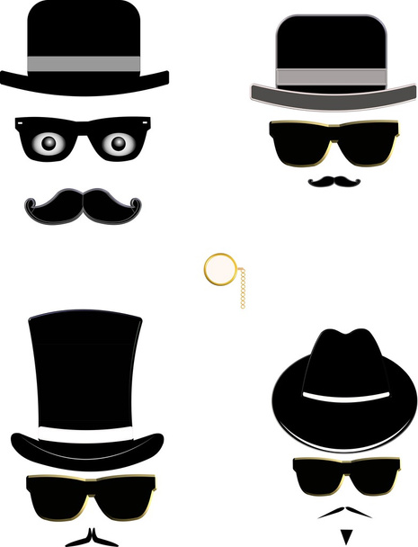 Men in hats - Вектор, зображення