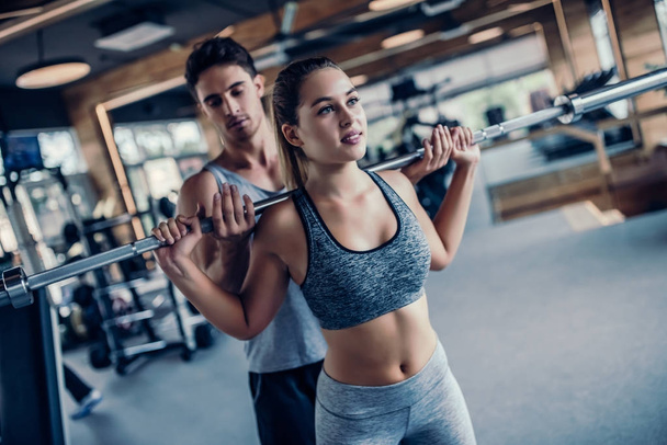 Couple in gym - Photo, image