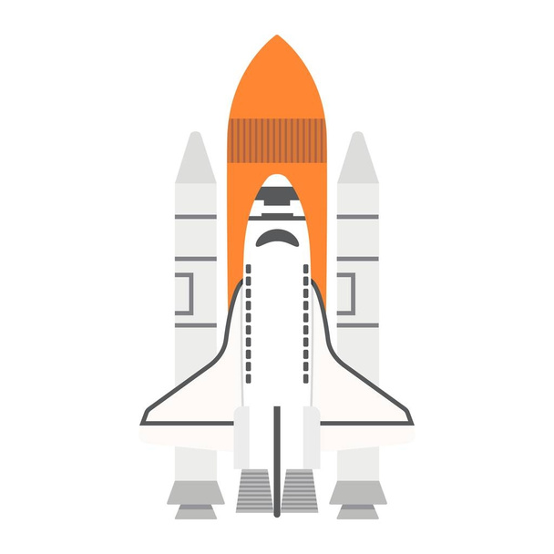 Ícone plano do ônibus espacial, transporte e espaço
 - Vetor, Imagem
