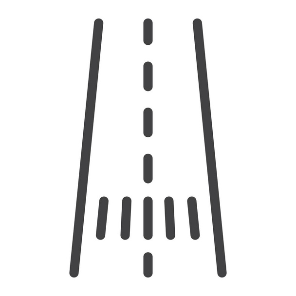 Icona della linea stradale, asfalto e traffico, cartello stradale
 - Vettoriali, immagini