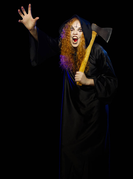 Scary young witch isolated - Photo, image