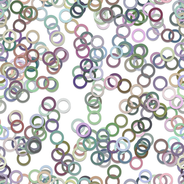 Abstraktní kruh náhodné bezešvé pozadí - vektorová design z různobarevné kroužky - Vektor, obrázek
