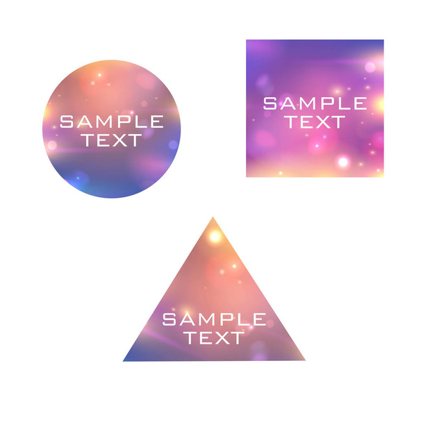 Abstract banners set isolated - Vector, afbeelding