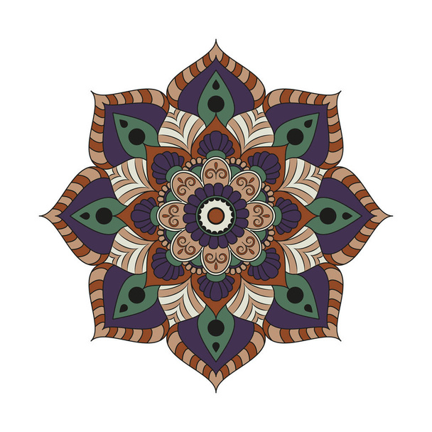 Flower Mandalas. Vintage decorative elements. Oriental pattern,  - Vettoriali, immagini