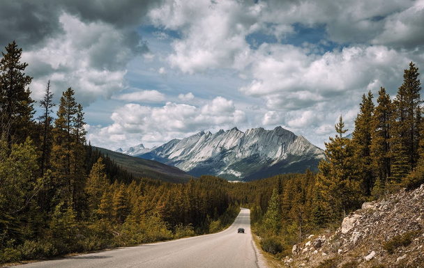 Scenic Icefields Pkwy traveling through Banff and Jasper National Park - Фото, изображение