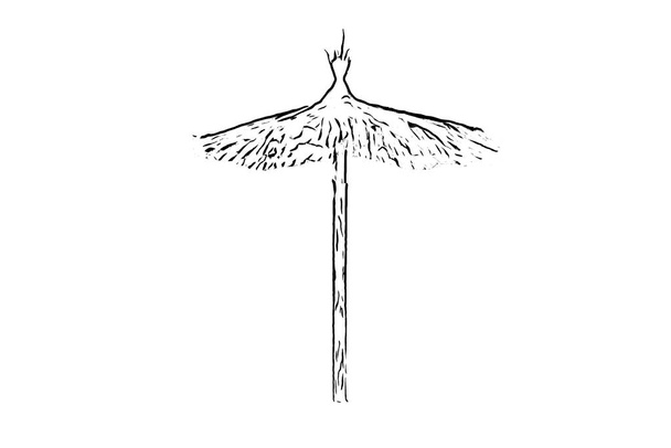 Tekening van een paraplu - Vector, afbeelding