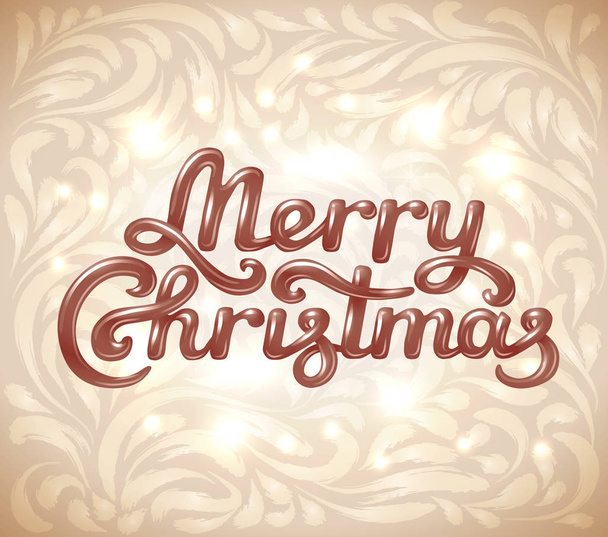 Feliz Navidad letras de la mano
 - Vector, Imagen