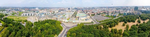 Aerial view of Berlin skyline from June 17 road, Germany - Photo, Image