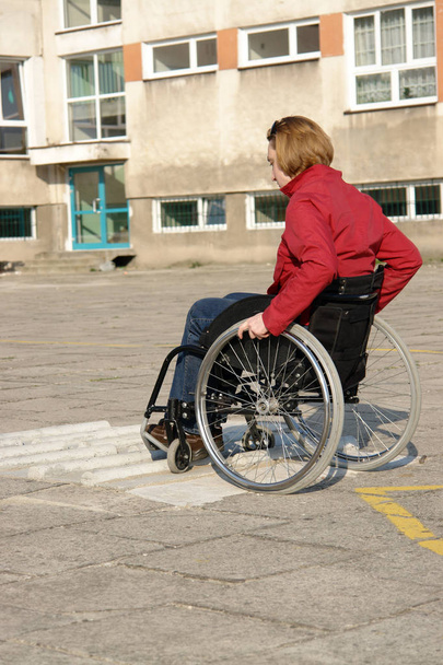 Wheelchair ride practice - Photo, Image
