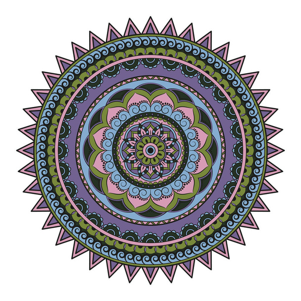 Flower Mandalas. Vintage decorative elements. Oriental pattern,  - Vector, imagen