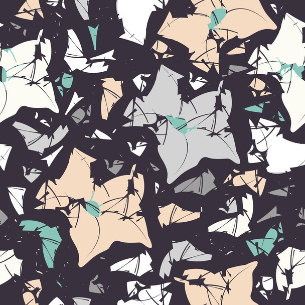 Ατελείωτες μοτίβο με αφηρημένες λουλούδια - Διάνυσμα, εικόνα
