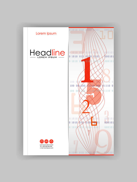 A4 numéros de diagramme lumineux conception de couverture de livre avec spir coloré
 - Vecteur, image