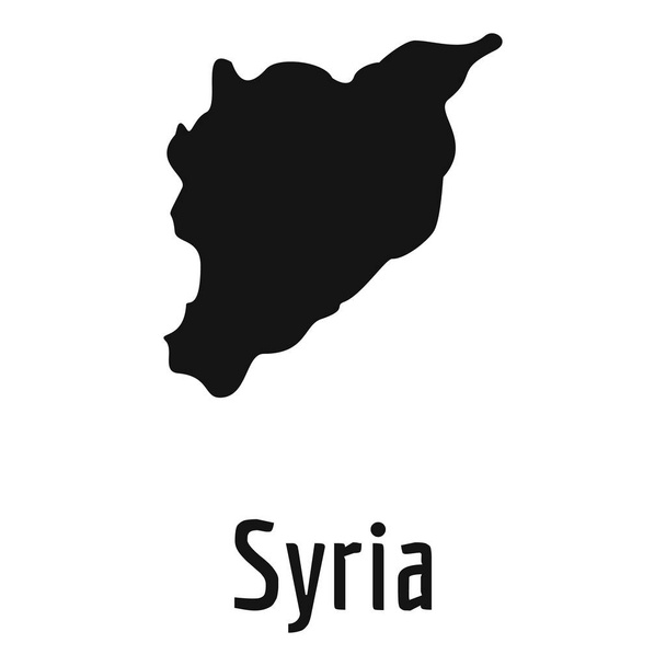 Siria mapa en vector negro simple
 - Vector, Imagen