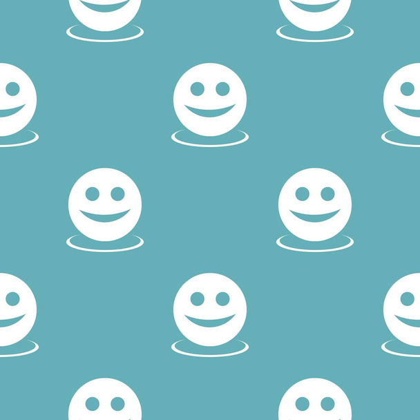 Smile pattern seamless blue - Vector, Image