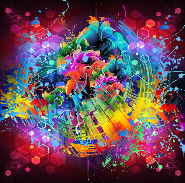 salpicos coloridos abstratos
  - Foto, Imagem