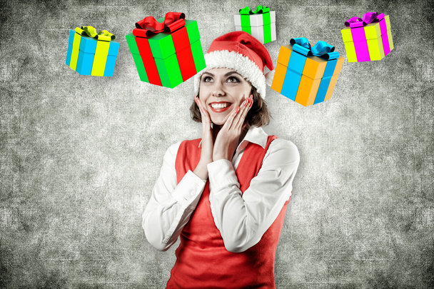 Girl with a gifts - Foto, imagen