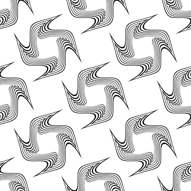 Design seamless monochrome swirl pattern - Vektor, Bild