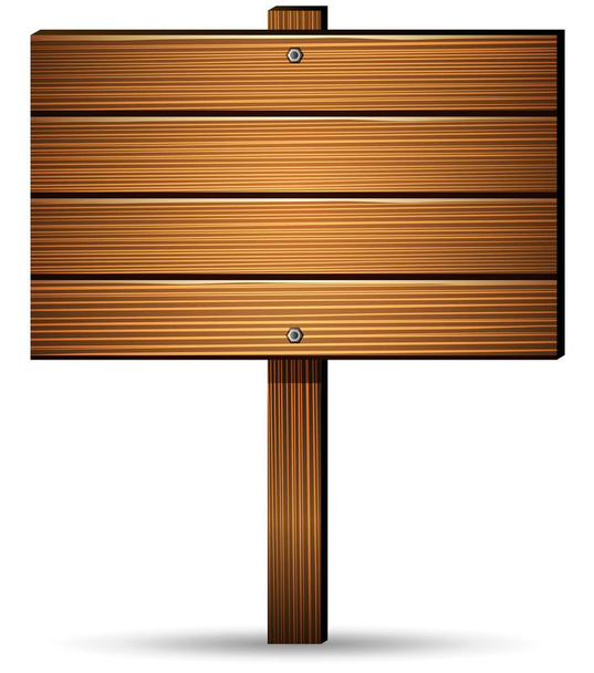 tablero de madera sobre un fondo blanco
 - Vector, imagen