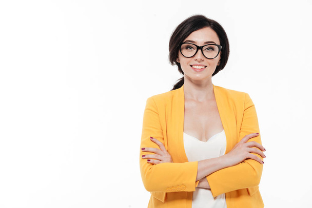 Portrait of a smiling attractive woman in eyeglasses - Foto, afbeelding