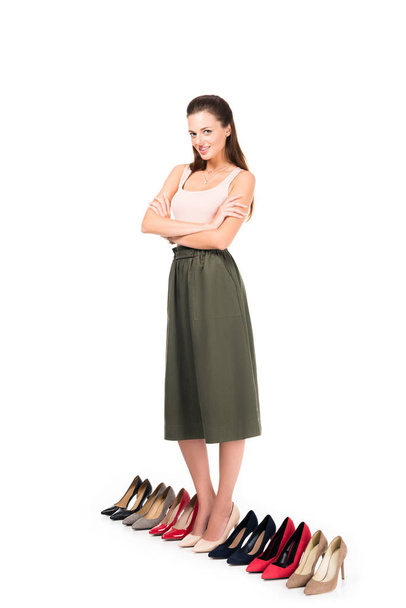 young woman and stylish high heels - Foto, Bild