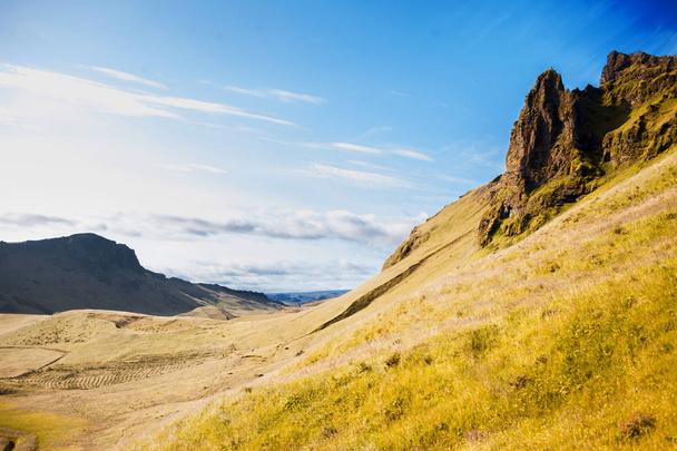 アイスランド、美しい山の風景 - 写真・画像