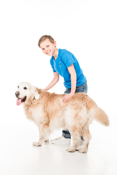Мальчик с собакой
 - Фото, изображение