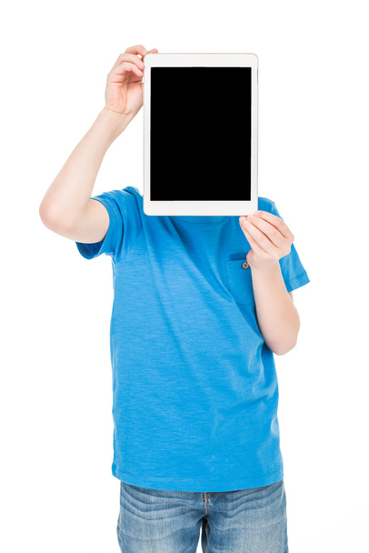Boy Holding Tablet digital
 - Foto, imagen
